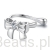 Srebrna nausznica kokardka z Moissanitem 0,1 ct