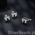 zestaw srebrnych kolczyków z kryształkami moissanit