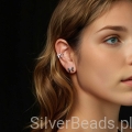 srebrna biżuteria z kamieniami moissanit kolczyki