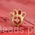 Charms srebro 925 pozłacana łapka na szczęście koralik do bransoletki modułowej charms