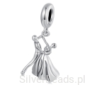 Srebrna zawieszka tańcząca para beads koralik srebro 925