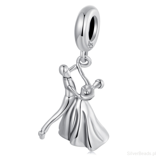 Srebrna zawieszka tańcząca para beads koralik srebro 925