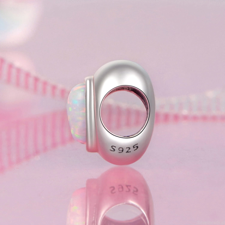 Charms ze srebra próby 925 opalizujące serduszko