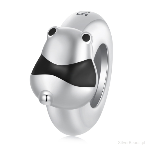 Srebrny stoper charms z pandą stoper do bransoletki srebro 925