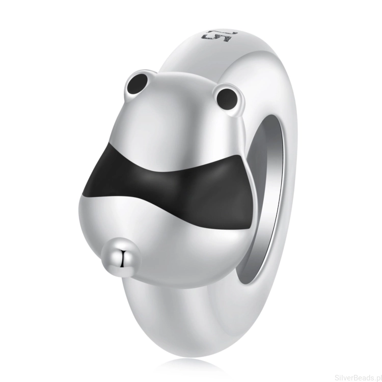 Srebrny stoper charms z pandą stoper do bransoletki srebro 925