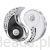 Srebrny charms kryształowe dwie połówki Yin Yang koralik beads srebro 925