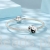 srebrny charms próba 925 kryształowe dwie połówki Yin Yang