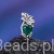 Srebrny koralik charms Srebrny stoper charms zielone serce i kwiat lilii stoper do bransoletki srebro 925