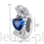 Wymiary koralika charms ze srebra próby 925 beads granatowe serce i kwiat liliowca