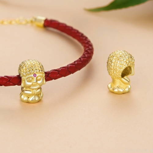 Charms srebro 925 pozłacany Budda  koralik do bransoletki modułowej charms