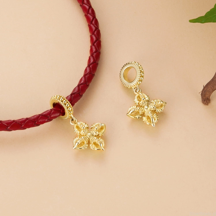 Charms srebro 925 pozłacana Wadżra ,,Vajra" koralik do bransoletki modułowej charms
