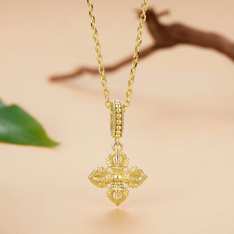 Charms ze srebra próby 925 pozłacana Wadżra ,,Vajra"