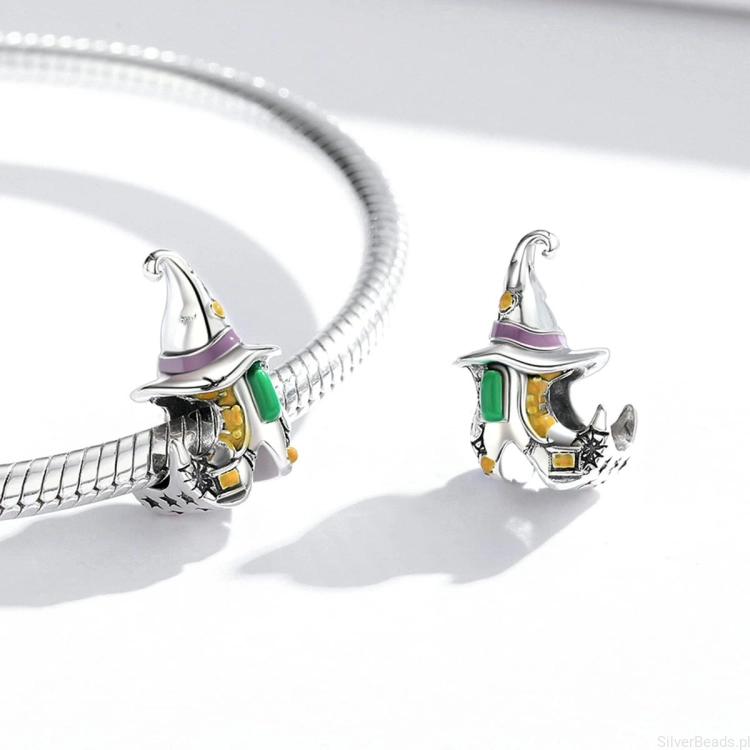 srebrny charms do bransoletki modułowej magiczny bucik czarownicy