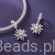 Charms srebro 925 śnieżynka z kolorowymi kryształkami  koralik do bransoletki modułowej charms