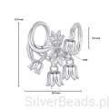 Wymiary koralika charms ze srebra próby 925 beads  z wiszącymi liliami