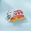 Srebrny koralik charms jamnik hot dog