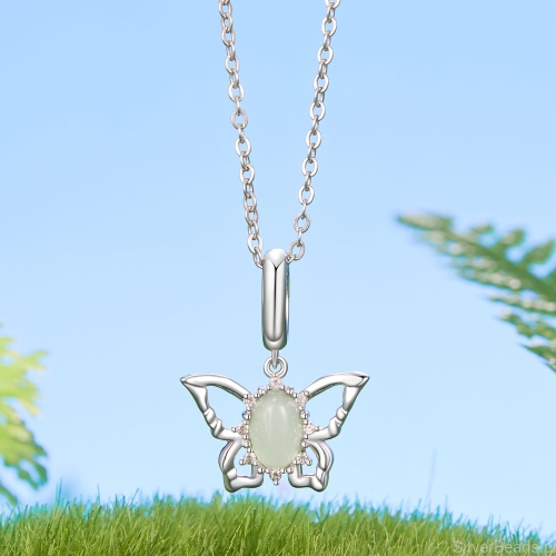 Charms ze srebra próby 925 motylek świecący w ciemności