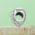 Charms ze srebra próby 925 serce z opalizującym motylkiem