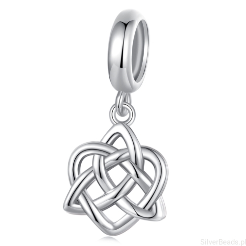 Srebrna zawieszka węzeł celtycki koralik srebro 925 beads