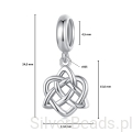 Wymiary zawieszki charms węzeł celtycki