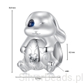 Wymiary koralika charms ze srebra próby 925 beads króliczek wielkanocny