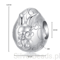 Wymiary koralika charms ze srebra próby 925 beads wielkanocny króliczek w jajku