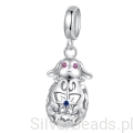 Srebrna zawieszka wielkanocny króliczek koralik srebro 925 beads