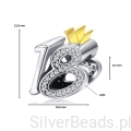 Wymiary koralika charms ze srebra próby 925 beads 18 urodziny z koroną