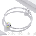 Charms ze srebra próby 925 kolorowa piłka do siatkówki