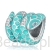 Srebrny charms niebieski wąż beads srebro 925 koralik