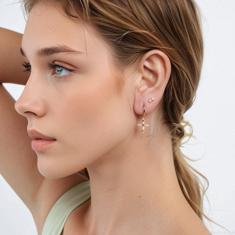zestaw kolczyków piercing