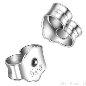 Srebrne małe motylki do kolczyków sztyfty 2 szt srebro 925