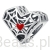 Srebrny charms pajęcze serce beads srebro 925