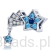 Srebrny charms spadająca kryształowa gwiazdka beads srebro 925 koralik