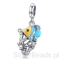 Srebrny charms kolorowa rybka zawieszka beads srebro 925