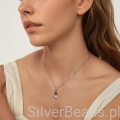Srebrna zawieszka charms bałwanek z perełki pasująca do łańcuszka naszyjnika