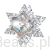 Srebrny charms opalizujący płatek śniegu beads srebro 925 koralik