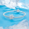 srebrny charms próba 925 ze śnieżynką