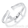 Srebrny pierścionek uniwersalny jamniczek srebro 925