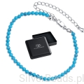 _Eleganckie prezentowe pudełeczko gratis do srebrnej bransoletki. modułowej niebieskie kryształy