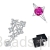 Kopia Eleganckie prezentowe pudełeczko gratis. Kolczyki  konstelacja Wagi i fuksjowa gwiazdka