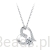 Srebrny naszyjnik serce z Moissanitem 0,5 ct srebro 925