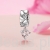 Charms srebro 925 kryształowe serce koralik do bransoletki modułowej charms