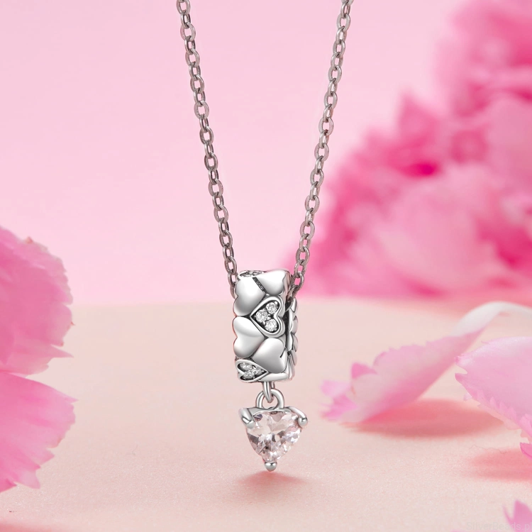 Charms ze srebra próby 925 kryształowe serce