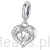 Srebrny charms serce ze stópkami zawieszka beads srebro 925