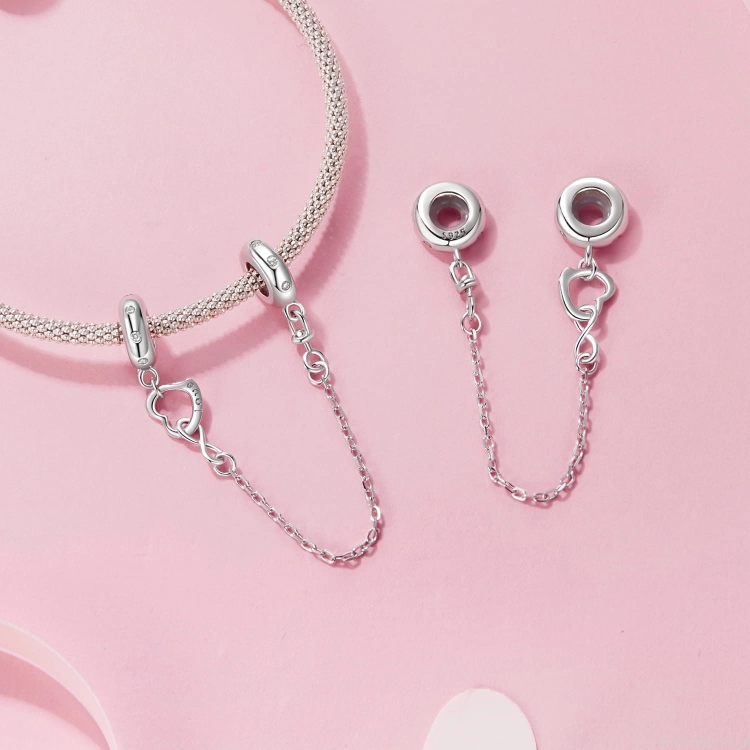 Charms ze srebra próby 925 serce i znak nieskończoności