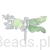 Srebrny charms zielona ważka z różami beads srebro 925 koralik