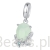 Srebrny charms zielony kryształ z ozdobami zawieszka beads srebro 925