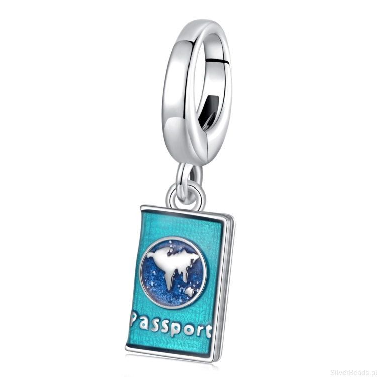 Srebrny charms paszport zapinany koralik zatrzask beads srebro 925