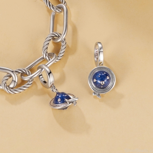 Charms srebro 925 dla podróżnika koralik do bransoletki modułowej charms